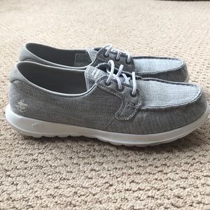 Sketchers grey Boat Shoes 8.5
